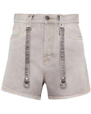 Off-White c/o Virgil Abloh Laundry Denim Shorts - Grey