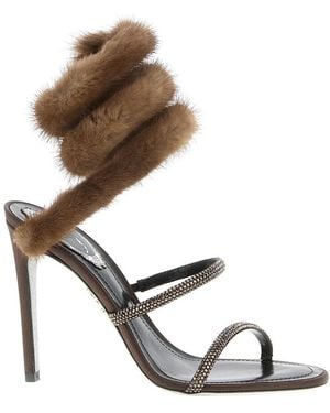 Rene Caovilla High Heel Sandals - Brown