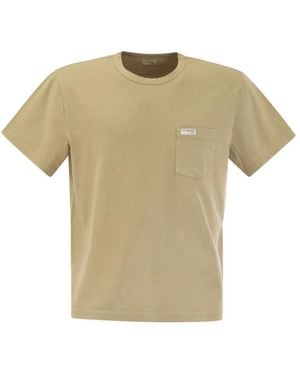 Fay Tops ,Katoen Archive T-Shirt - Naturel