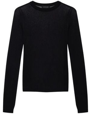 Anine Bing Round-Neck Knitwear - Black