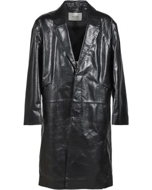Entire studios Jassen ,Zwart ,Leer Single Breasted Leather Coat