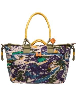 Flower Mountain Tote Bags - Blue