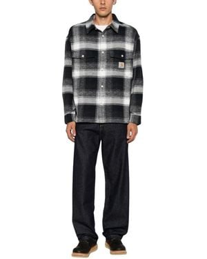 Carhartt Overhemden ,Blauw ,Katoen Esterson Shirt - Zwart