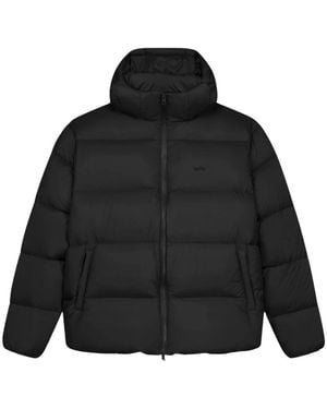 Arte' Ripstop Hooded Puffer - Schwarz