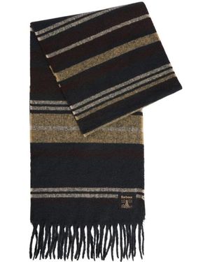 Barbour Accessoires ,Veelkleurig ,Polyester Alston Gestreept Sjaal - Zwart