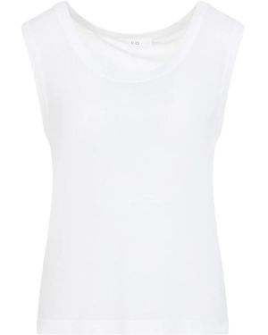 Co. Tops ,Wit ,Katoen Jersey Tanktop
