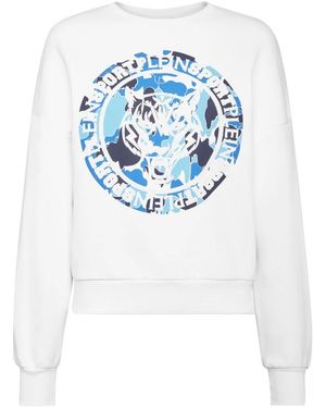 Philipp Plein Carbon Tiger Sweatshirt - Blau