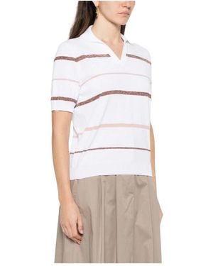 Peserico V-Neck Knitwear - Blanco