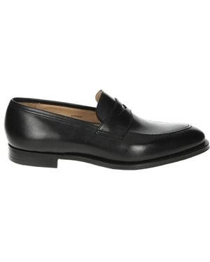 Crockett & Jones Schwarze Lederslipper