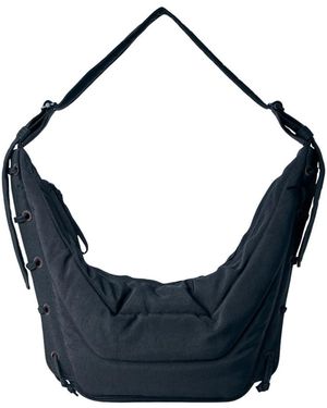 Lemaire Tassen ,Zwart ,Nylon Medium Soft Game Bag - Blauw