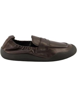 Prada Schoenen ,Bruin ,Leer Speedrock Leren Loafers