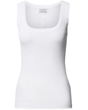 Calvin Klein Sleeveless Tops - Bianco