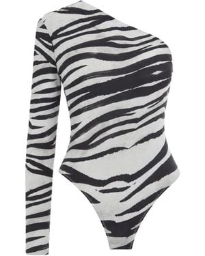 Patrizia Pepe One-Shoulder-Body - Weiß