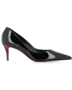 Christian Louboutin Schwarze Lacklederabsätze