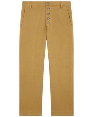 Dondup Broeken ,Katoen Nima Cropped Loose Chino - Naturel
