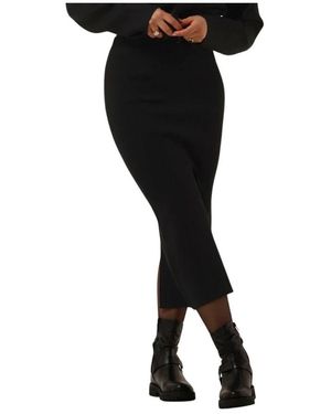 Object Midi Skirts - Zwart