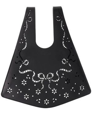 Simone Rocha Mini Lasercut Shopper Bag - Zwart