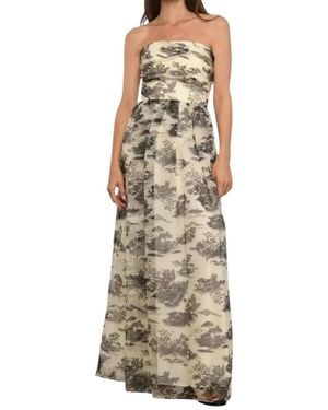 Max Mara Kleedjes ,Veelkleurig ,Lange Bustierjurk - Metallic