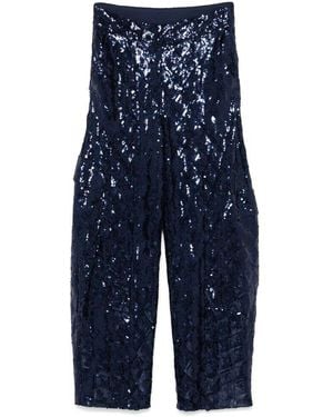 ROTATE BIRGER CHRISTENSEN Sequin Cargo Trousers - Blue