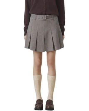 Suncoo Karierter Minirock - Schwarz