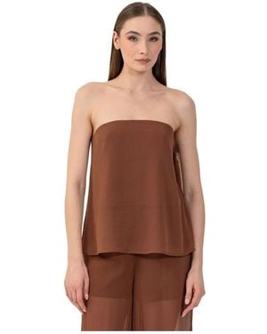 Kocca Sleeveless Tops - Brown
