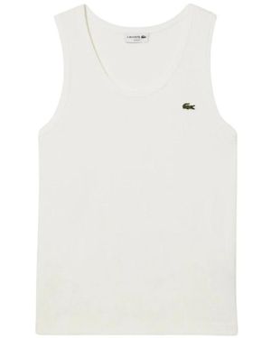 Lacoste Ribbed Tank Top - Wit