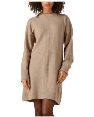 Object Objjuno L/S Re O-Neck Knit Dress - Bruin