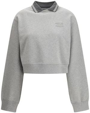 Miu Miu Sweatshirts - Grey