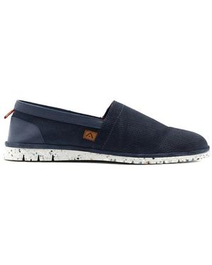 Ambitious Amber Perforierte Wildleder Slip-Ons - Blau