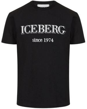 Iceberg Branding Stitch Tee - Zwart