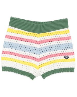 Maison Labiche Korte Broeken ,Veelkleurig ,Short Shorts - Geel