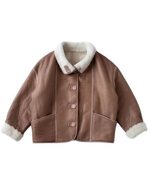Just things we like Jassen ,Bruin ,Wol Nari Reversible Shearling Jacket