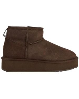 EMU Schoenen ,Bruin ,Wol Stinger Micro Flatform 2.0