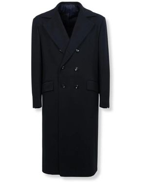 Kiton Double-Breasted Coats - Nero