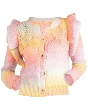 Tooche Regenbogen Cardigan Für Damen - Pink