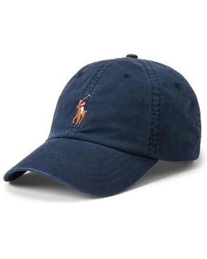 Polo Ralph Lauren Accessoires ,Blauw ,Katoen Klassieke Sportpet