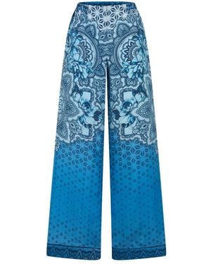 Alberta Ferretti Wide Trousers - Blue
