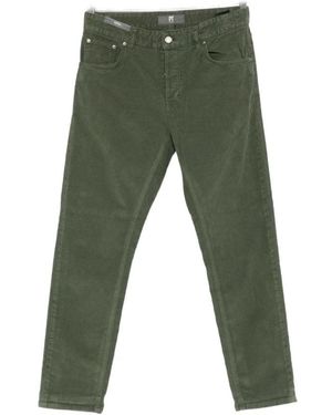PT Torino Grüne Cordhose Gerades Bein