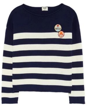 Five Jeans Truien & Vesten ,Blauw ,Katoen Marinière Sweater