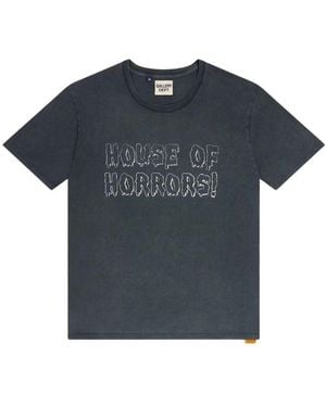 GALLERY DEPT. Schwarzes Logo Print Crew Neck T-Shirt - Blau