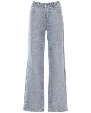 Self-Portrait Wide Jeans - Blue