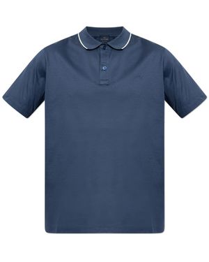 Paul & Shark Tops ,Blauw ,Katoen Polo Met Geborduurd Logo