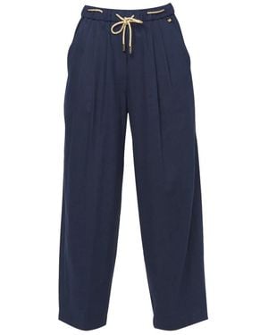 Herno Broeken ,Blauw ,Linnen Pantalone