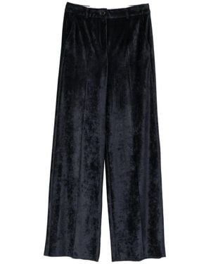 Marella Broeken ,Blauw ,Wide Broeken - Zwart