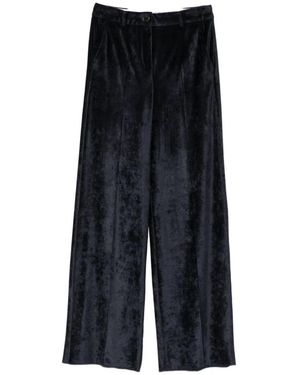 Marella Broeken ,Blauw ,Wide Broeken - Zwart