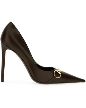 Gucci Schoenen ,Bruin ,Pumps - Metallic
