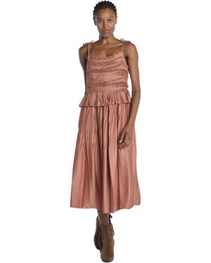 Sea Midi Dresses - Marrón