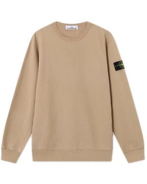 Stone Island Hoodies & Sweatvesten ,Katoen Crewneck Sweatshirt - Naturel