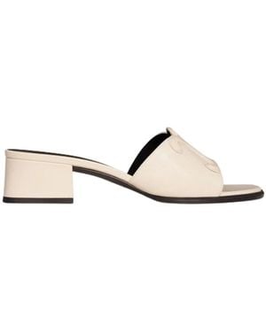 Celine Heeled Mules - White