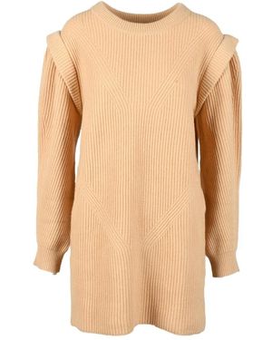 WEILI ZHENG Knitted Dresses - Natural